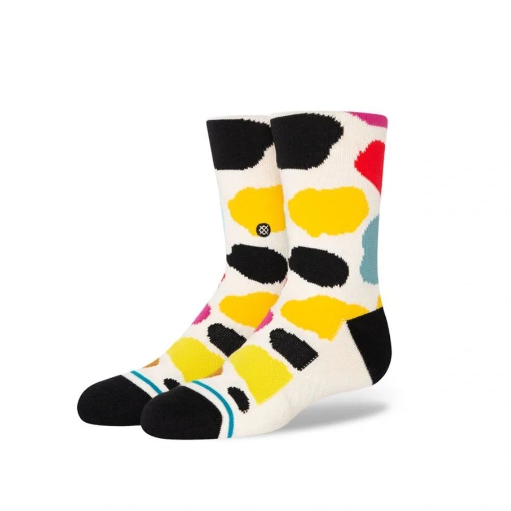 STANCE KIDS WADE COLLECTION CREW HEIGHT CASUAL W/SEAMLESS TOE CLOSURE POLKA NWT